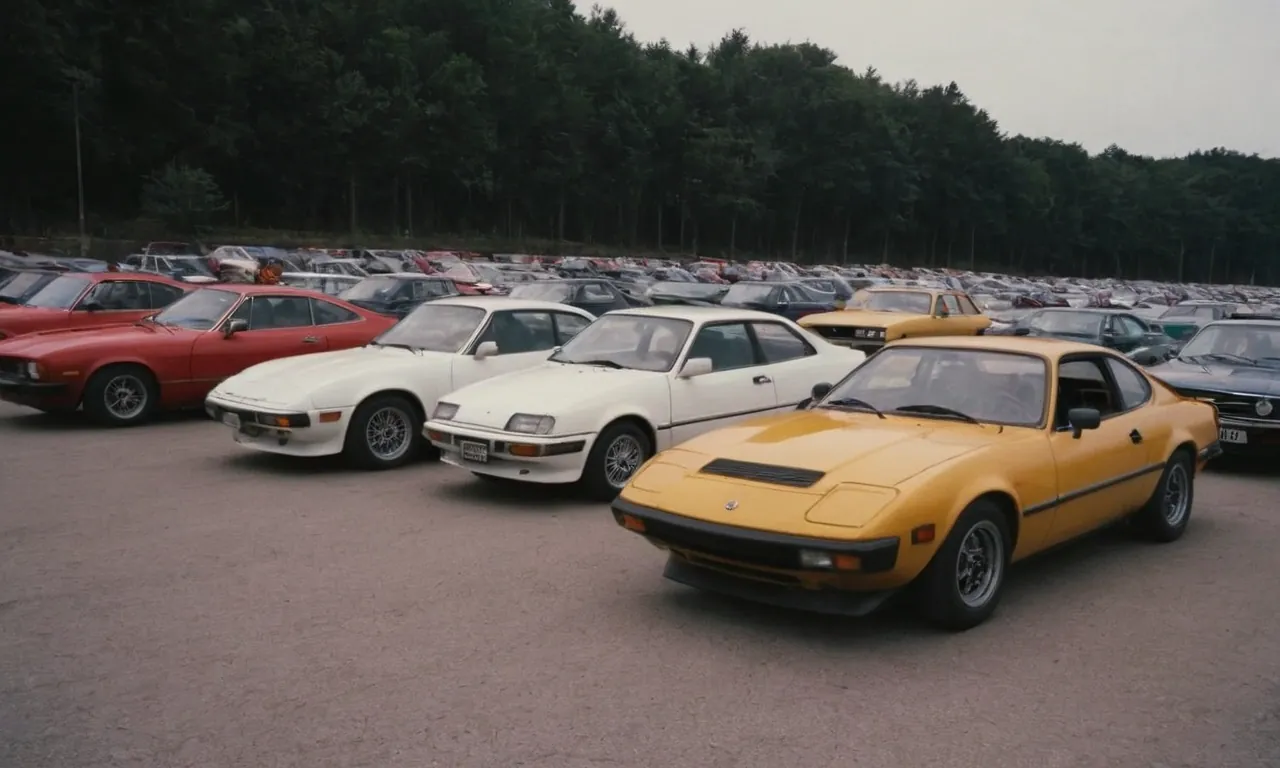 Modified cars from JDM and Euro automotive subcultures at a meet