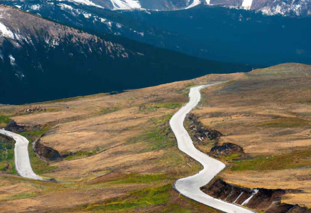 Scenic mountain highway winding through the United States