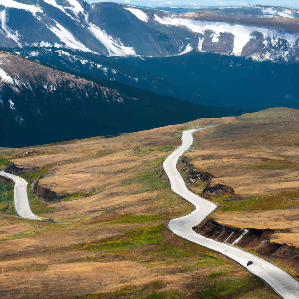 Scenic mountain highway winding through the United States